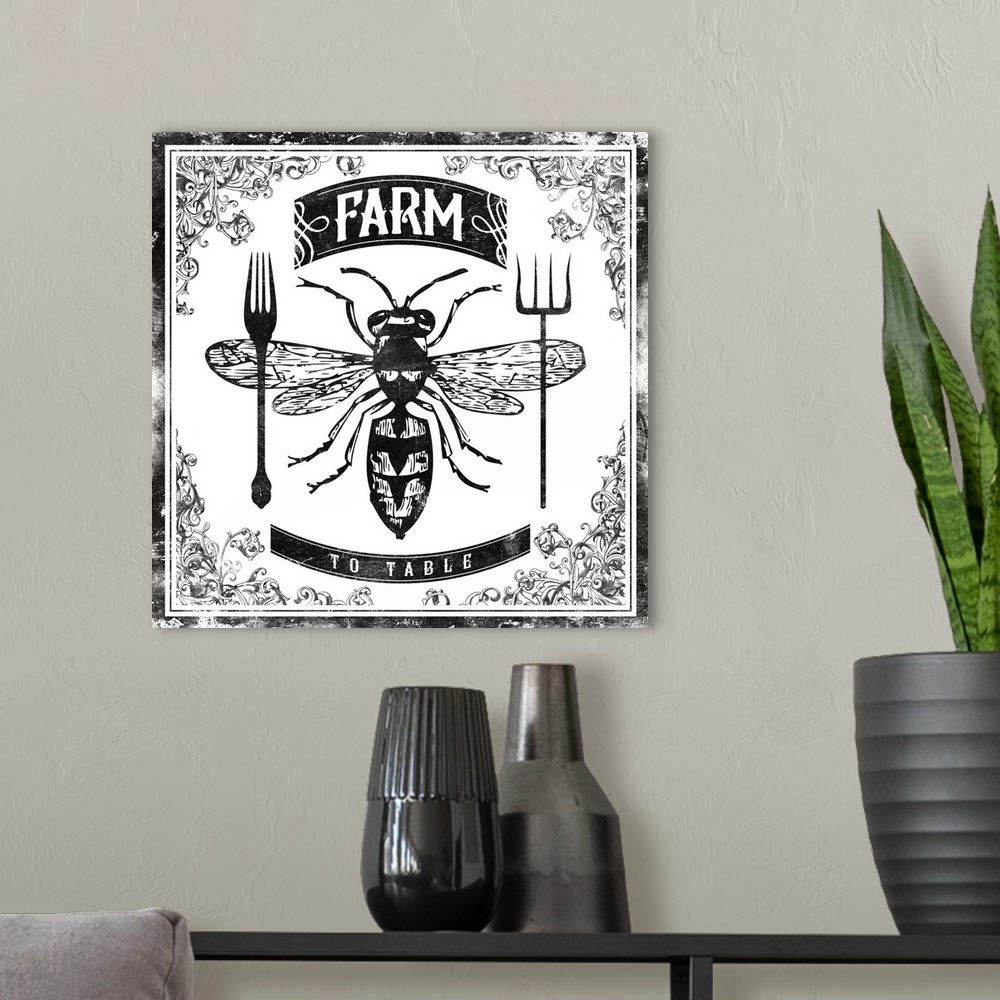 A modern room featuring Farm to Table - Bee