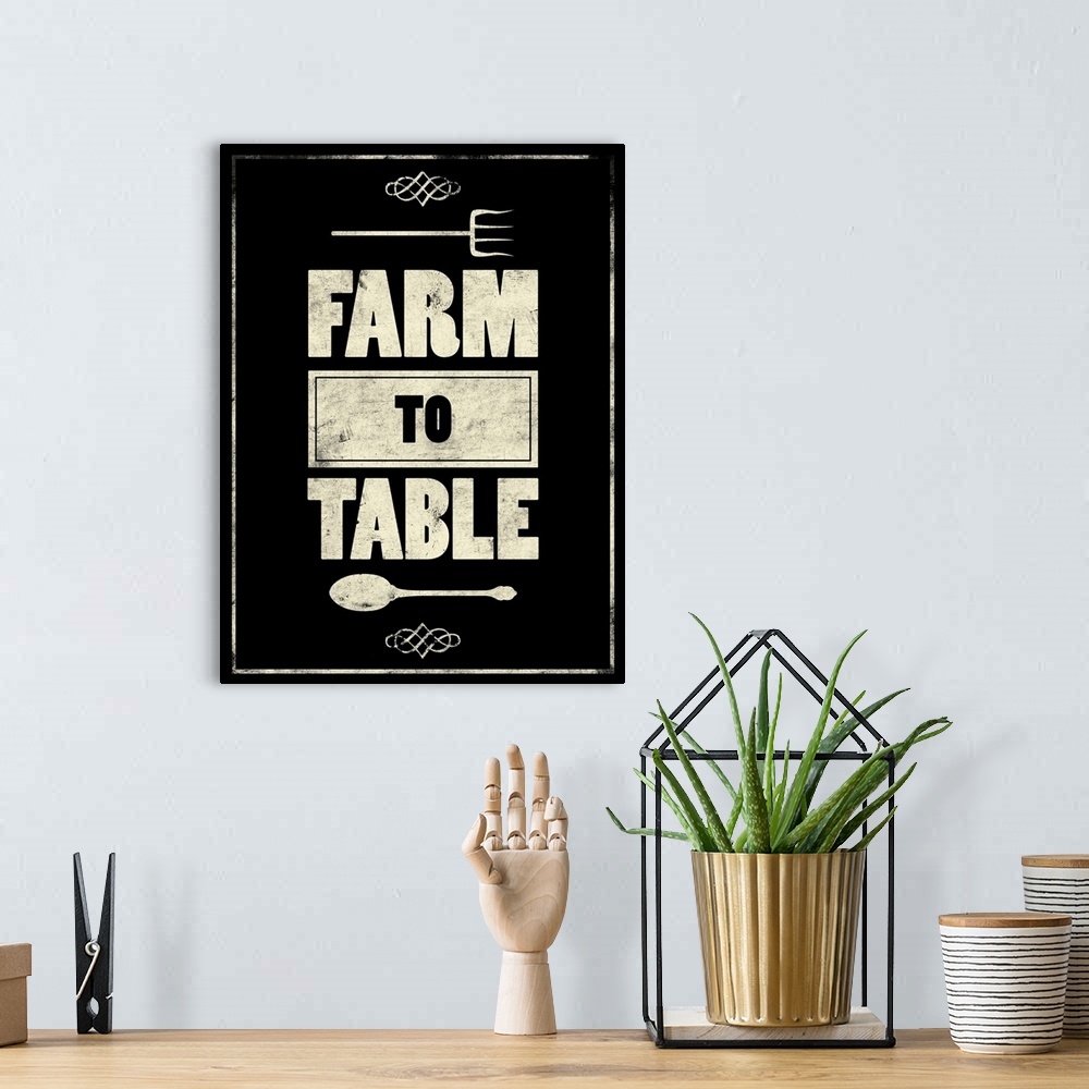 A bohemian room featuring Farm to Table - Black