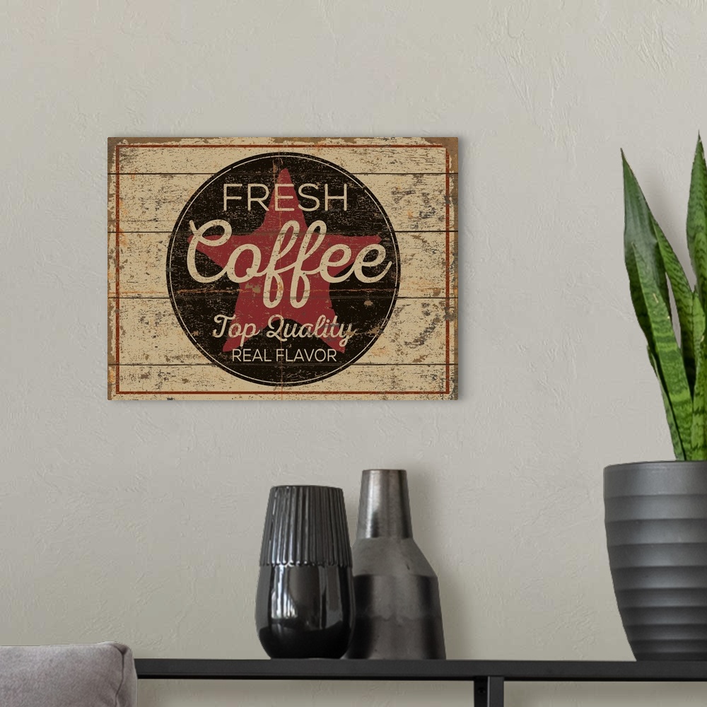 A modern room featuring Fresh Coffee