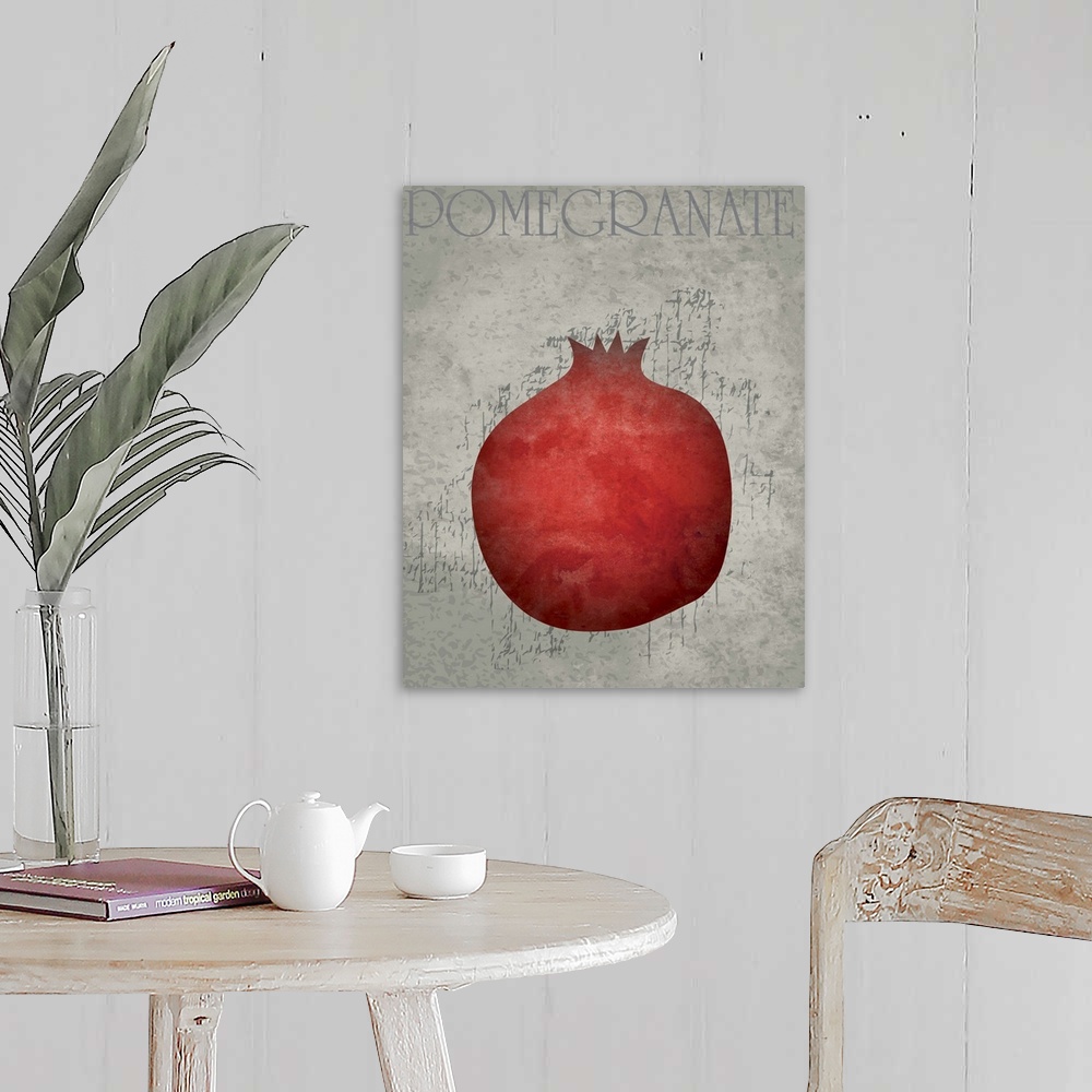 A farmhouse room featuring Fruit Watercolor - Pomegranate