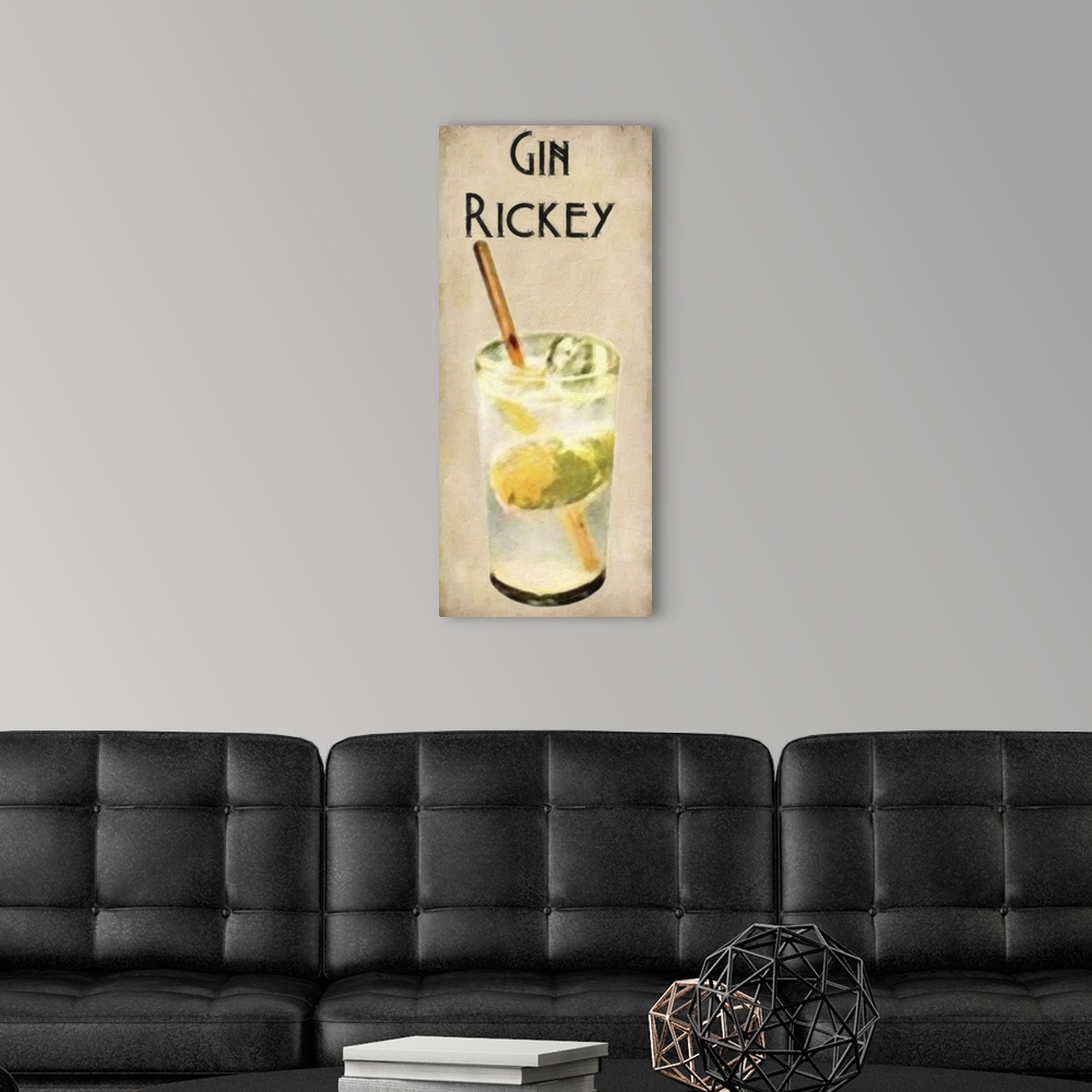 A modern room featuring Gin Rickey