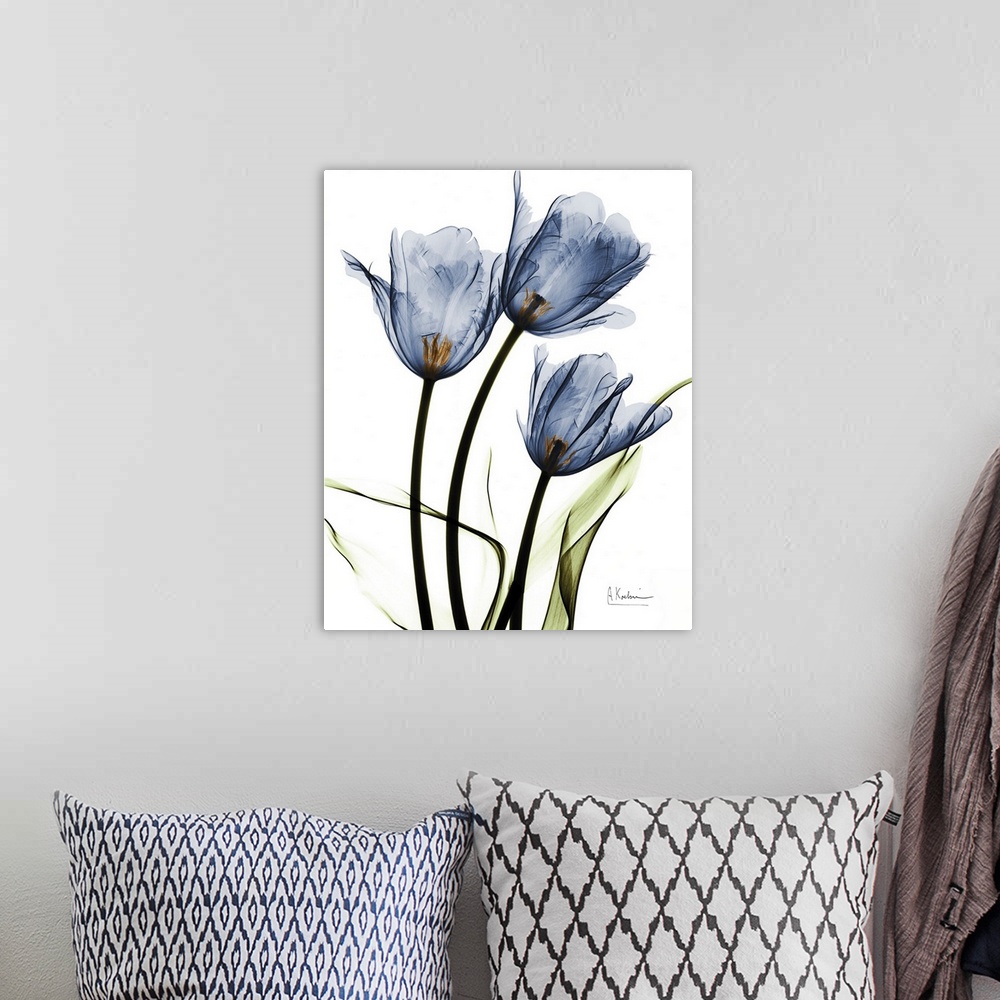 A bohemian room featuring Indigo Infused Tulips