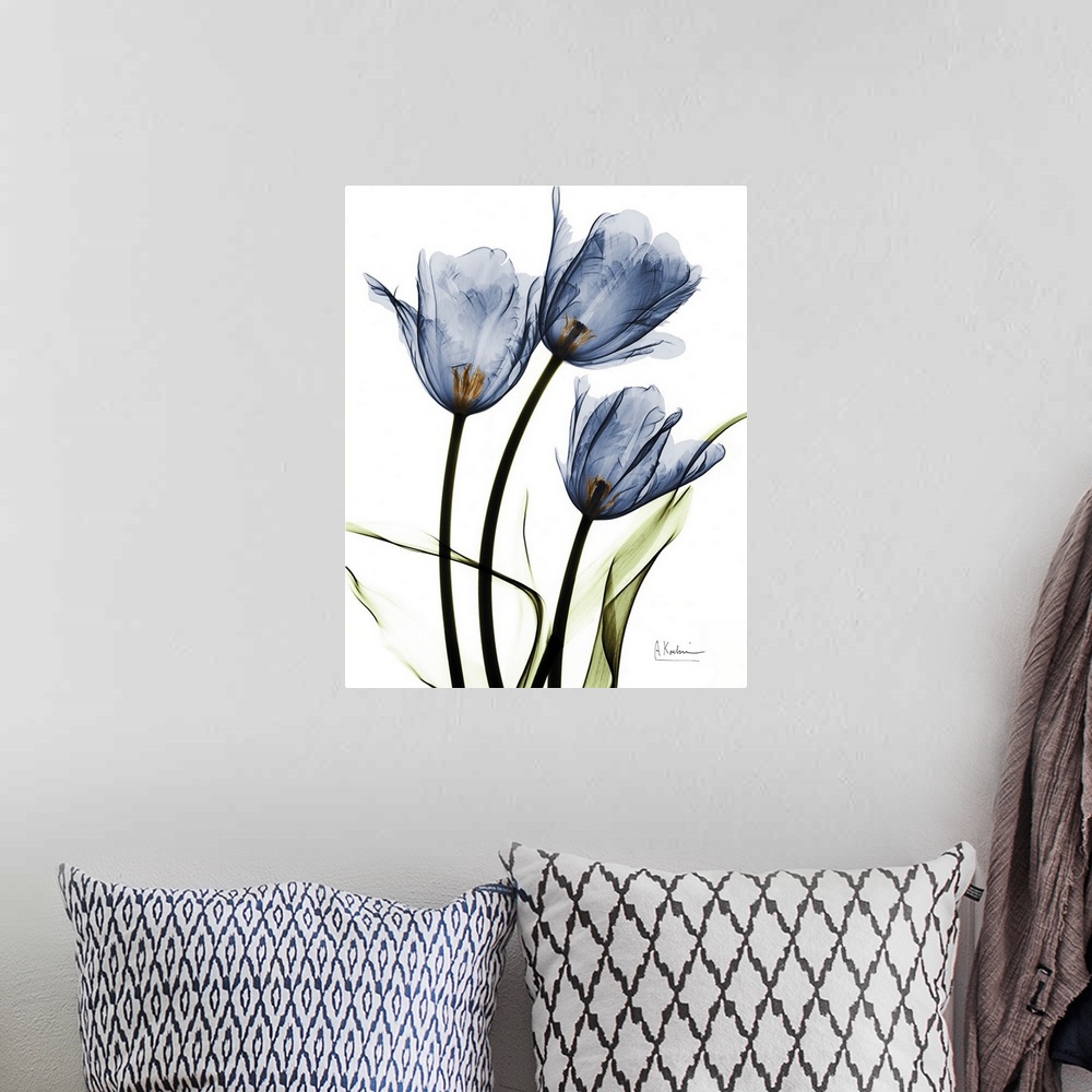 A bohemian room featuring Indigo Infused Tulips