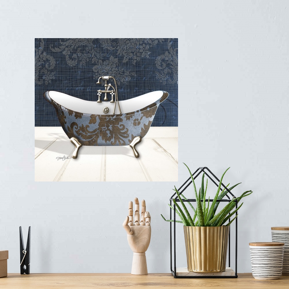A bohemian room featuring Lacey Tub II