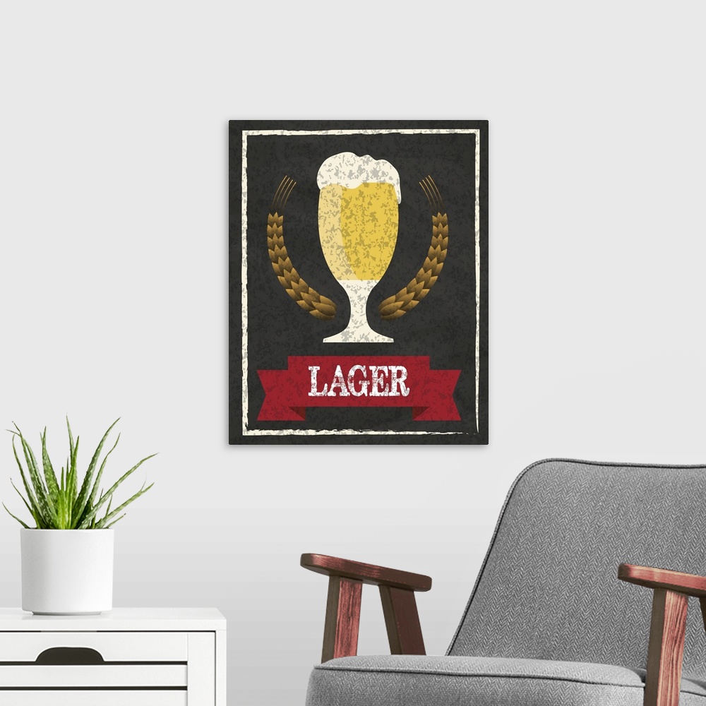 A modern room featuring Lager