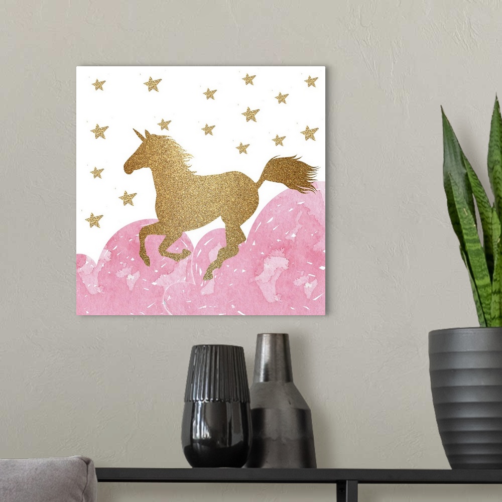 A modern room featuring Life is all Unicorns 3