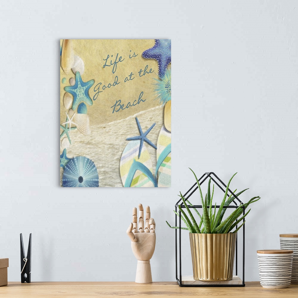 A bohemian room featuring Life is good at the Beach