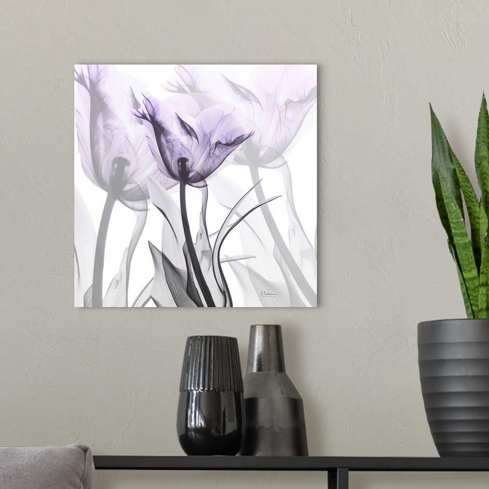 A modern room featuring Lilac Luster Tulip 2