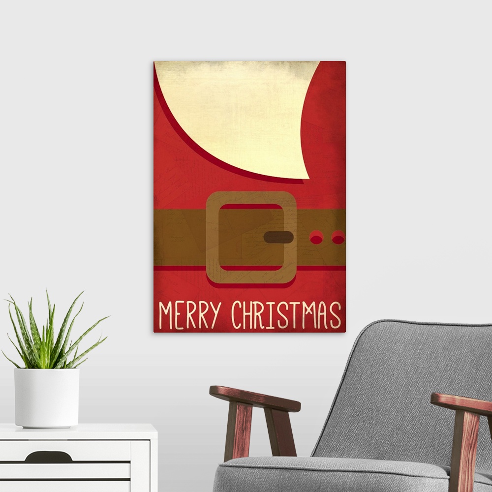 A modern room featuring Merry Christmas