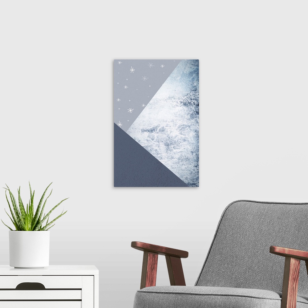 A modern room featuring Navy Mountains 3