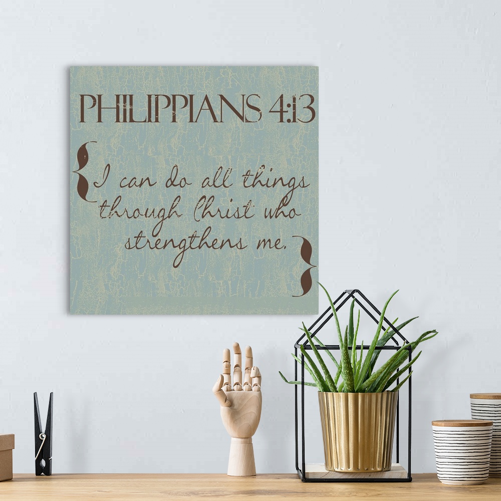A bohemian room featuring Philippians 4-13