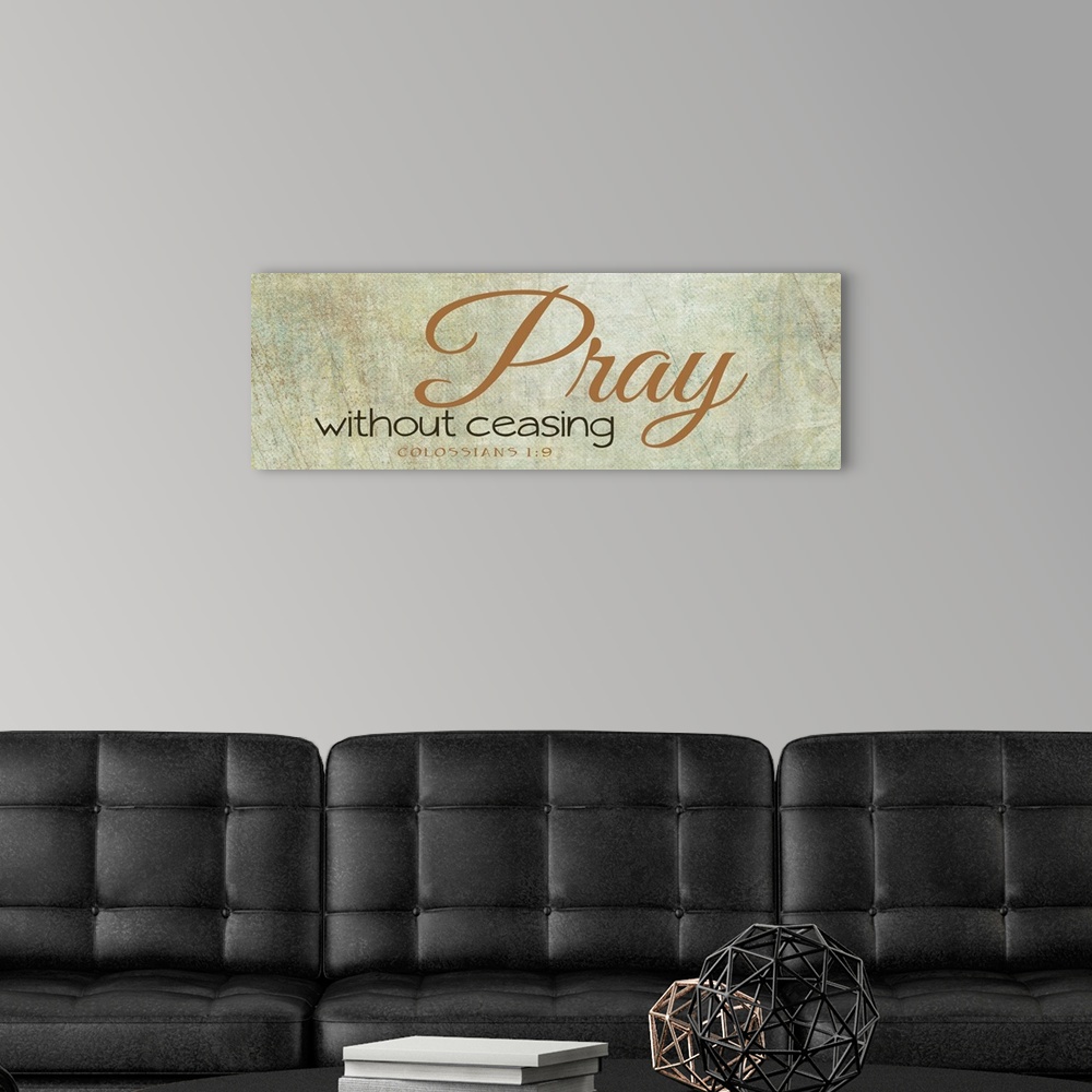 A modern room featuring Pray