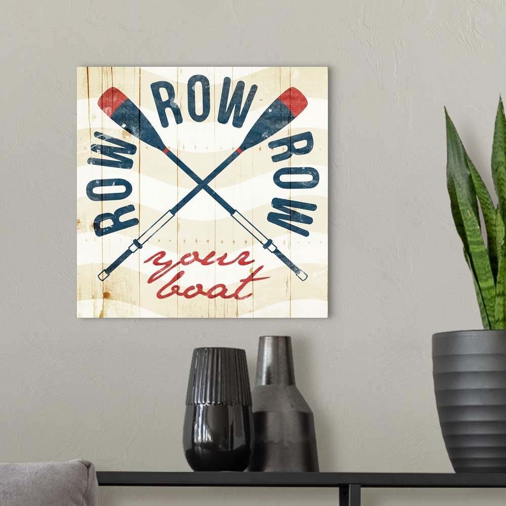 A modern room featuring Row Your Boat