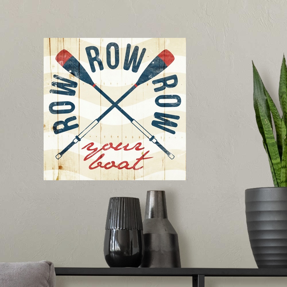 A modern room featuring Row Your Boat