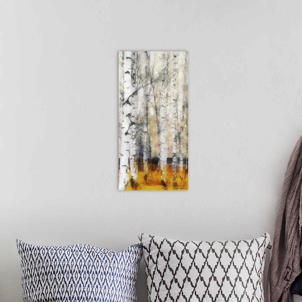 A bohemian room featuring Saffron Timber Panel I