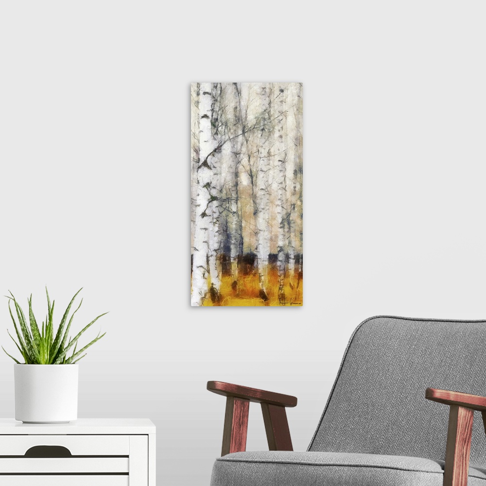 A modern room featuring Saffron Timber Panel I