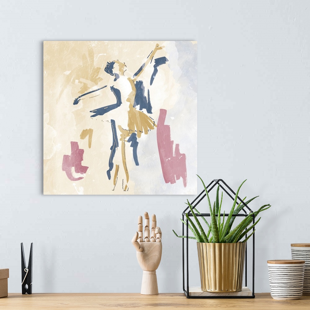 A bohemian room featuring Sketched Ballerina I