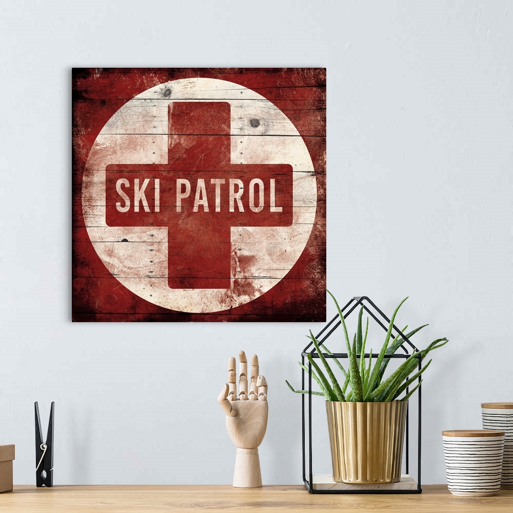A bohemian room featuring Ski Patrol Cross