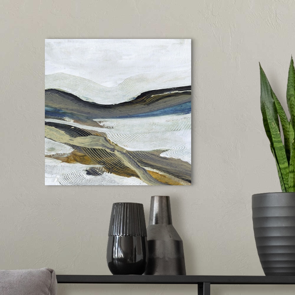 A modern room featuring Soothing Abstract II