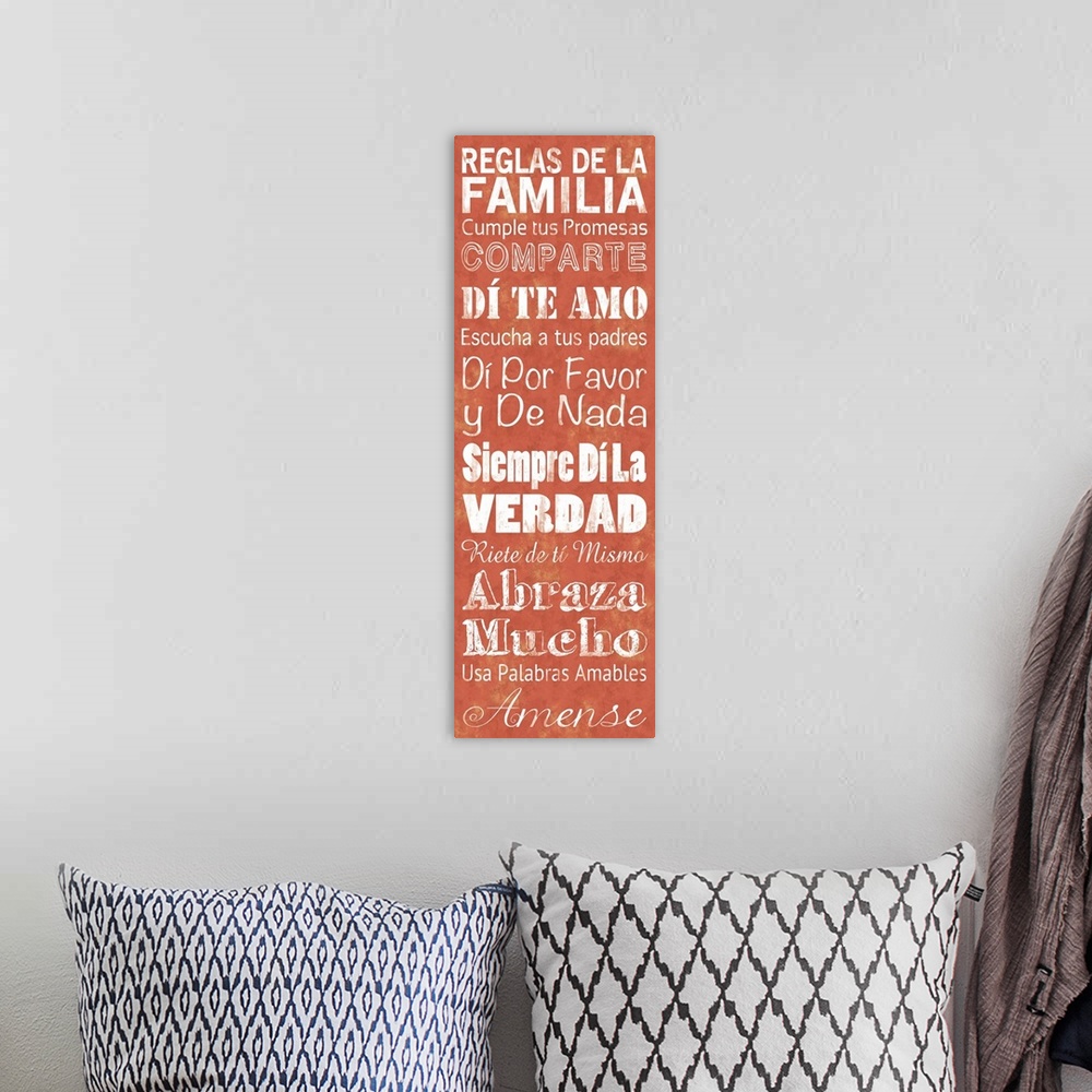 A bohemian room featuring Spanish Family