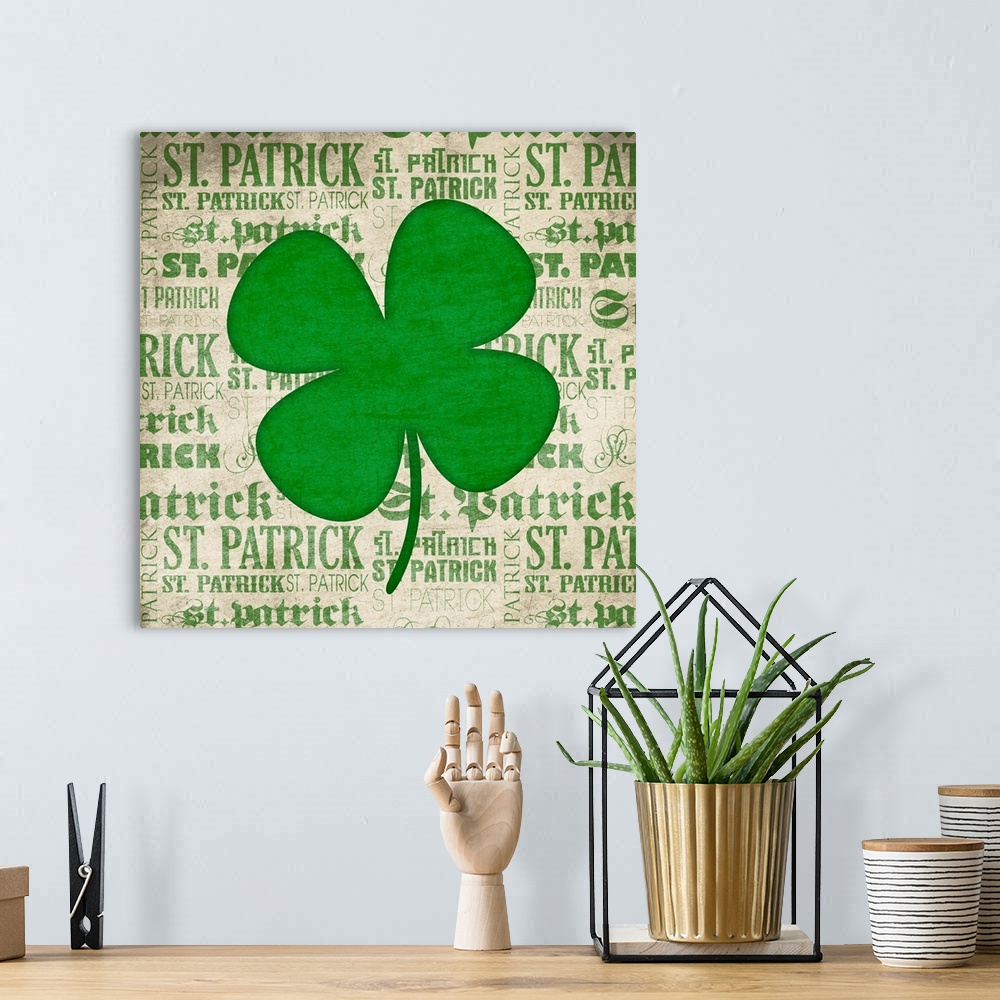 A bohemian room featuring St. Patrick