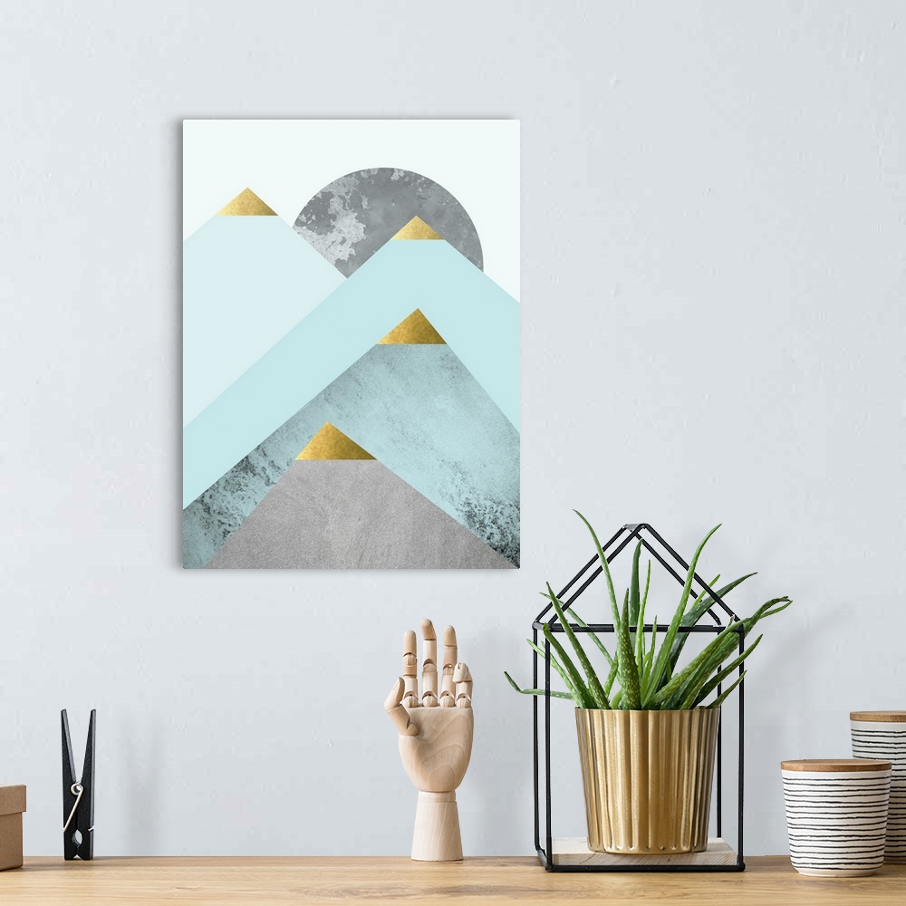A bohemian room featuring Turquoise Mountains II