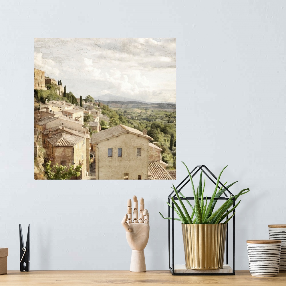 A bohemian room featuring Tuscan Hillside