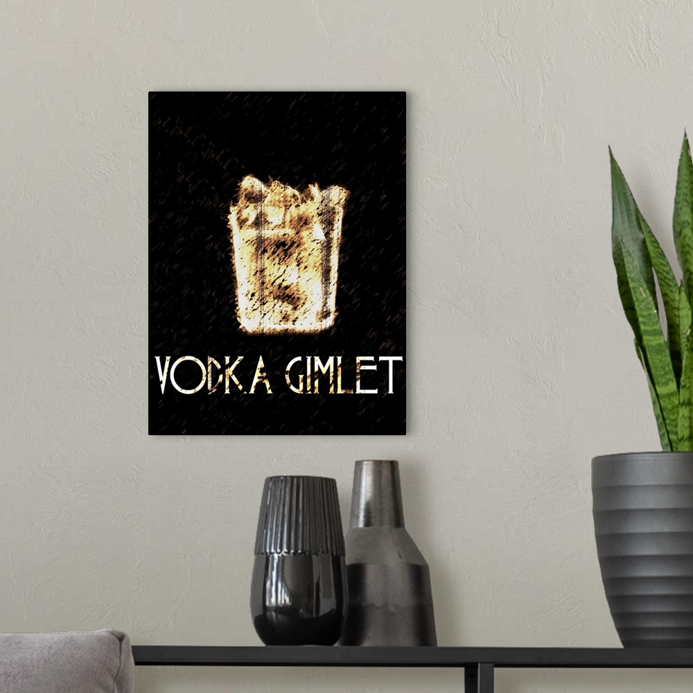 A modern room featuring Vintage Vodka