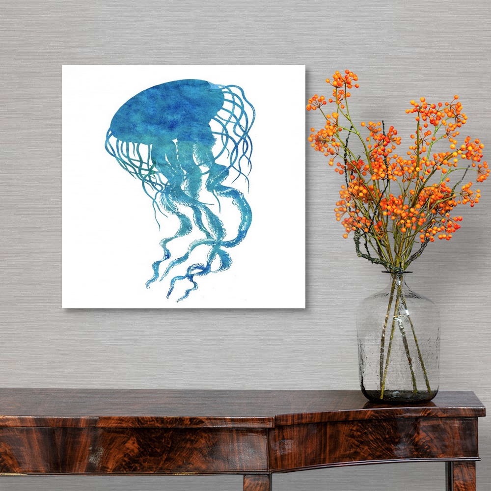 A traditional room featuring Watercolor Ocean - Jellyfish II