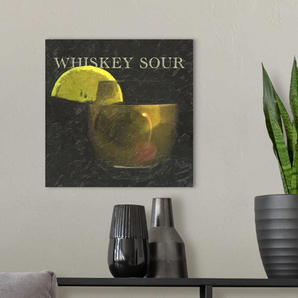 A modern room featuring Whiskey Sour