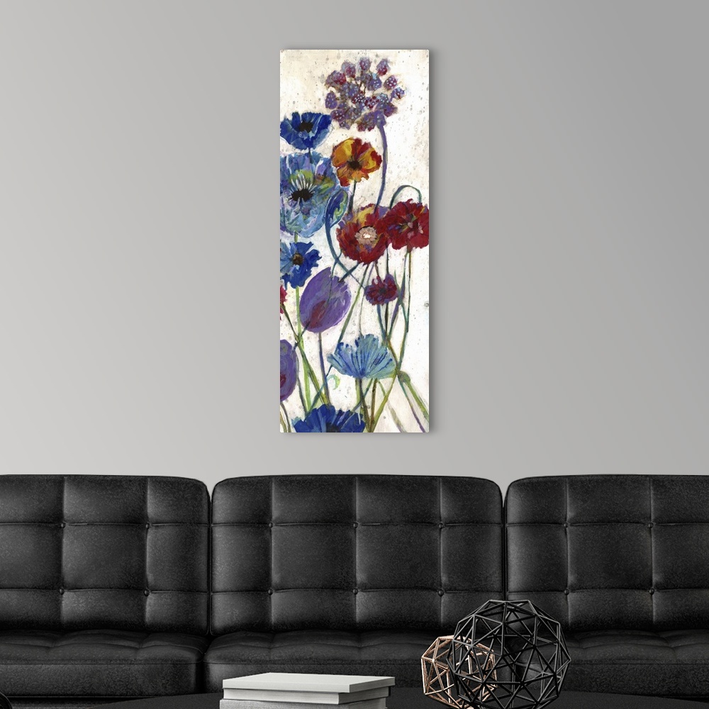 A modern room featuring Wild Floral II