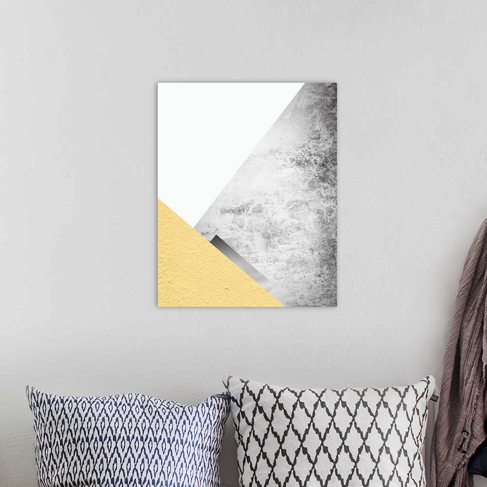 A bohemian room featuring Yellow and Grey Mountains III