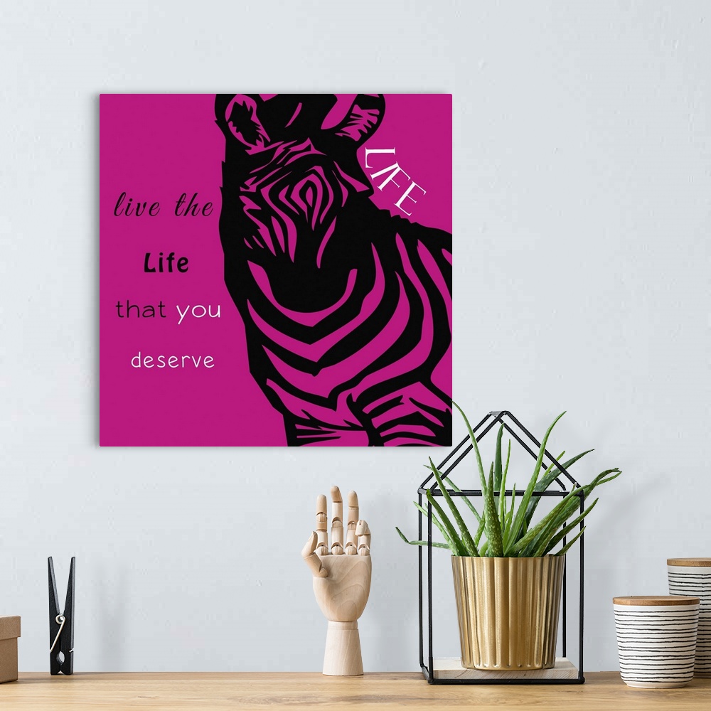A bohemian room featuring Zebra Life