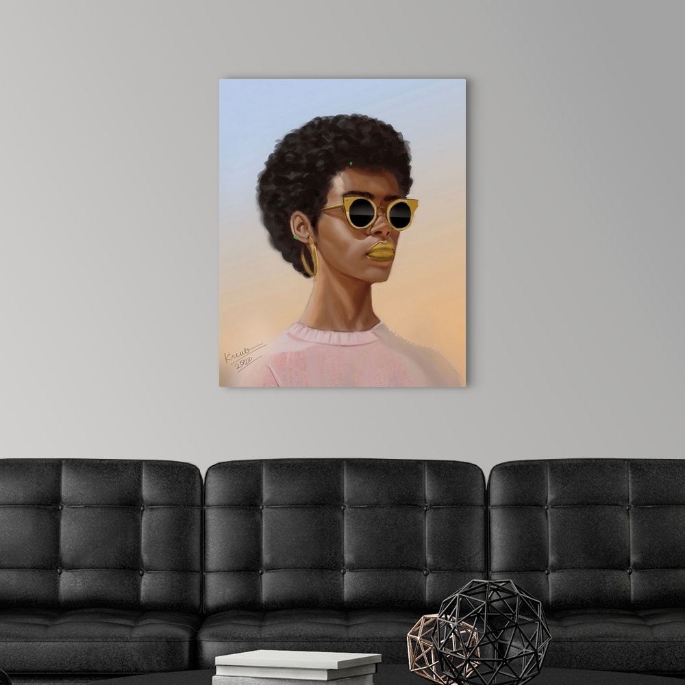 A modern room featuring One of the cool kids.