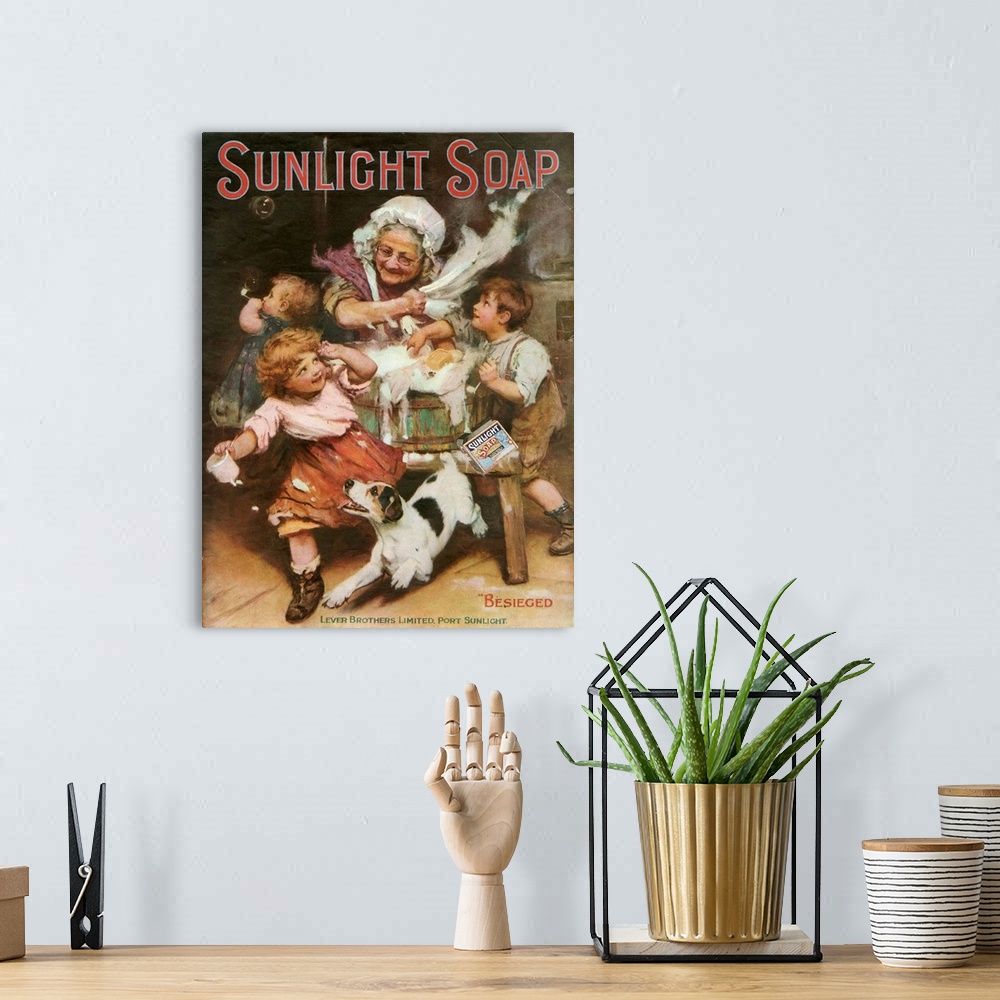 A bohemian room featuring 1910's UK Sunlight Magazine Advert