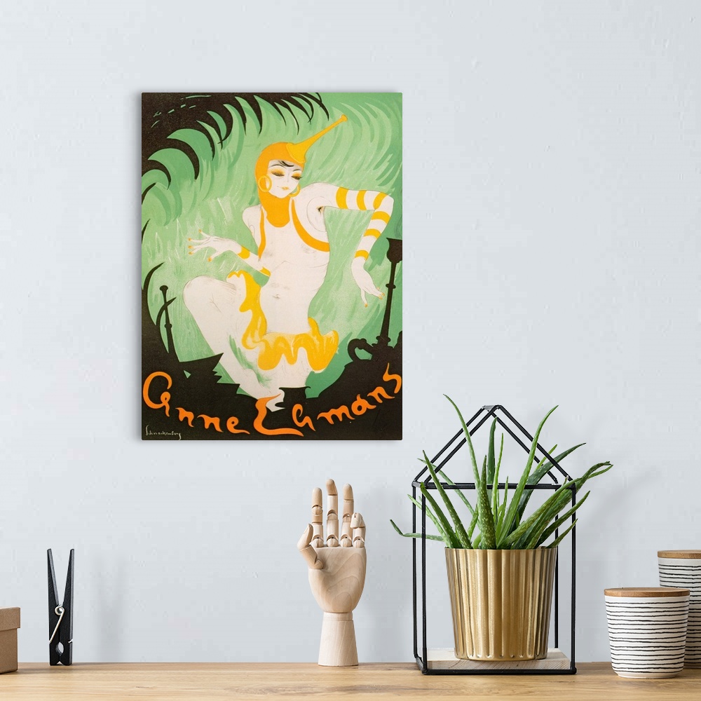 A bohemian room featuring 1920's France Anne Ehmans Poster