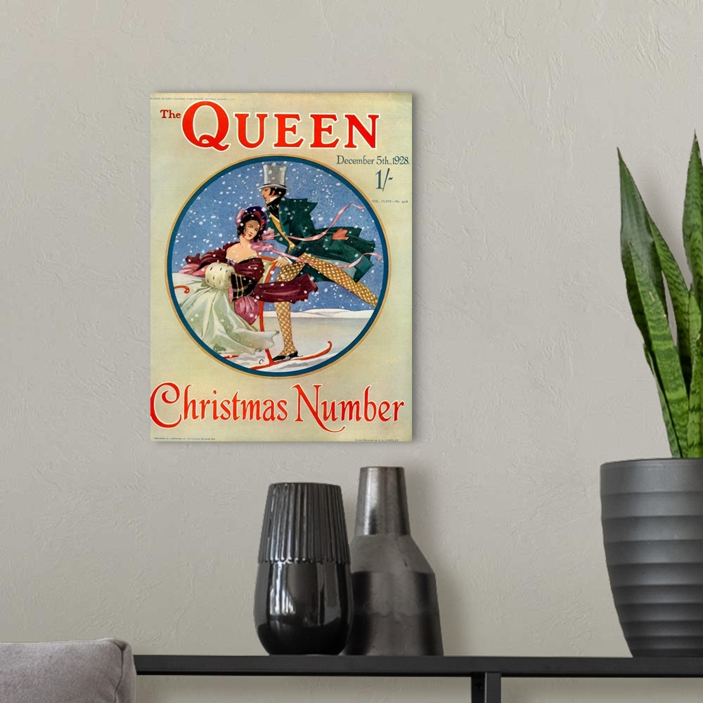 A modern room featuring 1920's UK The Queen Magazine Cover