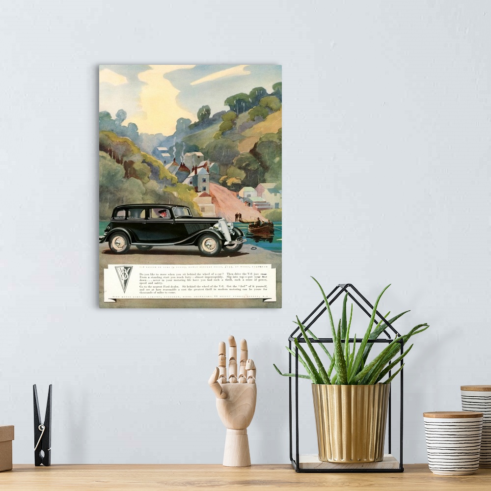 A bohemian room featuring 1930's UK Ford Magazine Advert