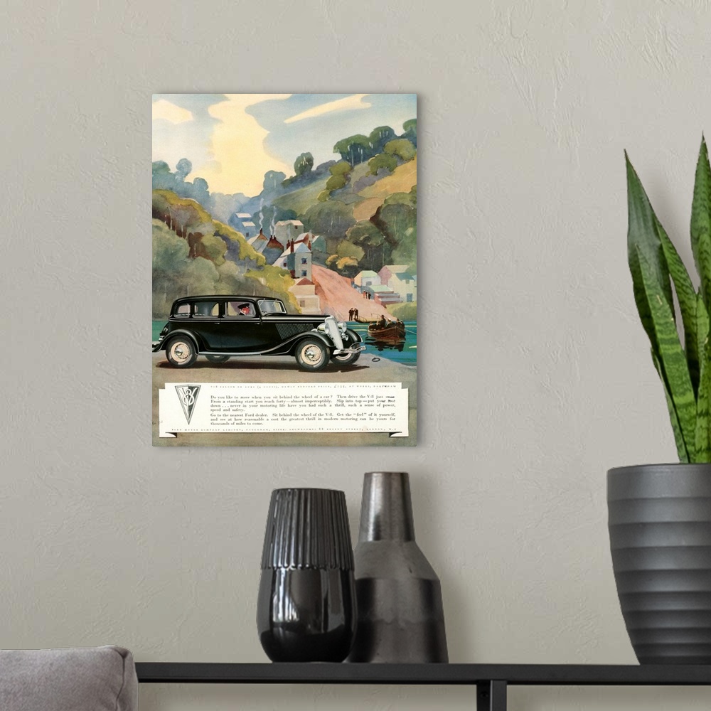 A modern room featuring 1930's UK Ford Magazine Advert