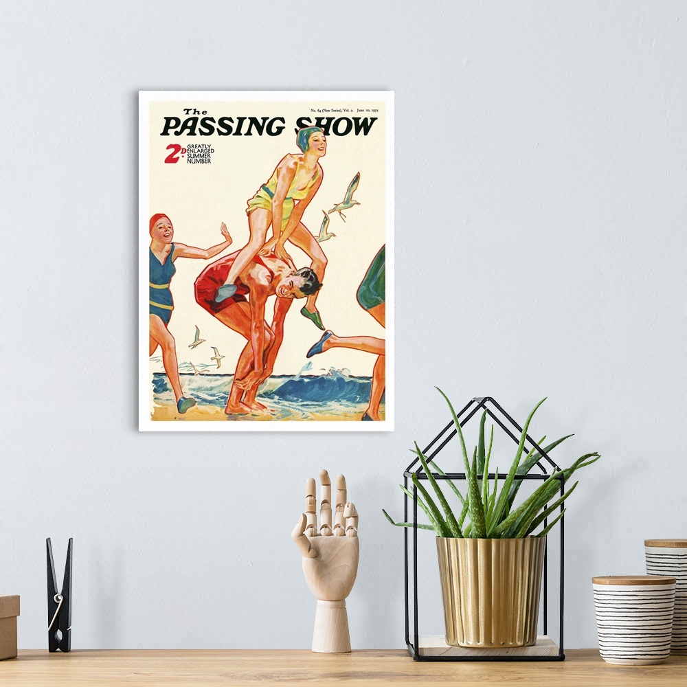 A bohemian room featuring 1930's UK The Passing Show Magazine Cover