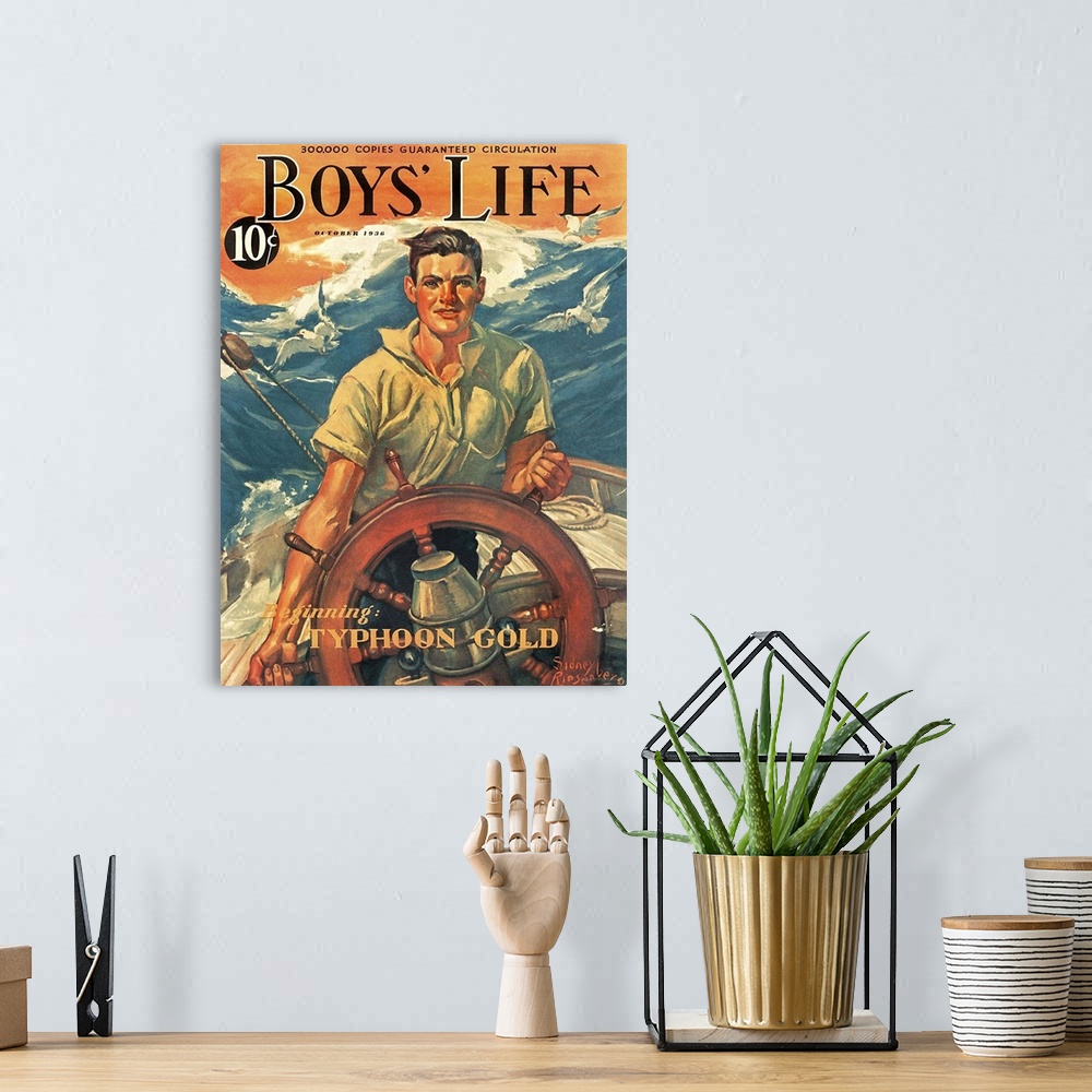 A bohemian room featuring 1930's USA Boy's Life Magazine Cover