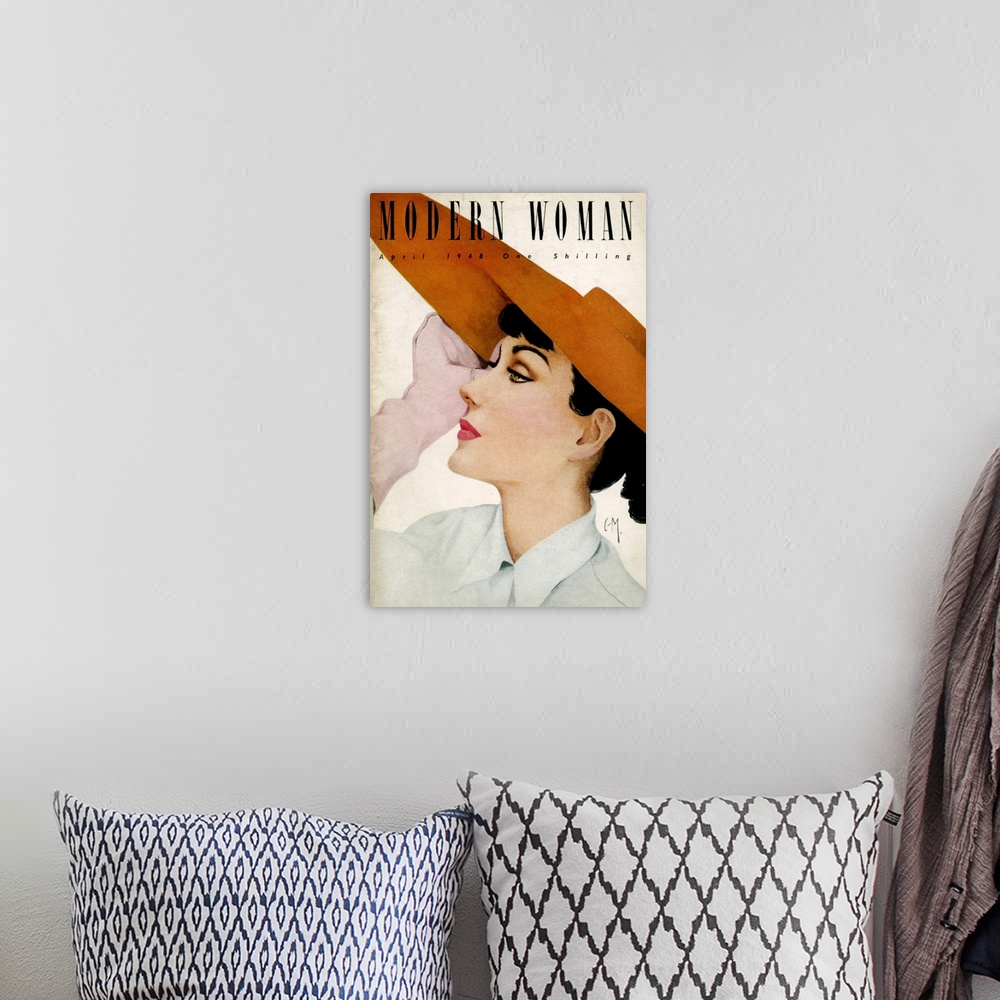 A bohemian room featuring 1940's UK Modern Woman Magazine Cover