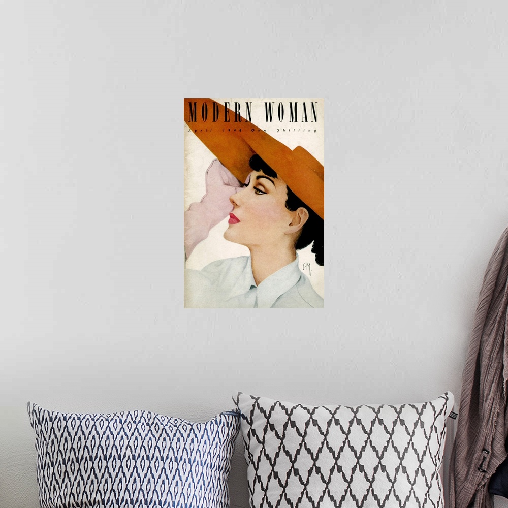A bohemian room featuring 1940's UK Modern Woman Magazine Cover
