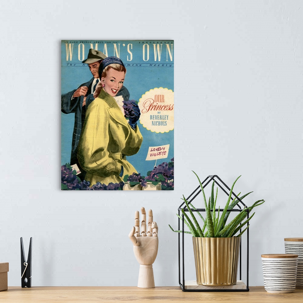 A bohemian room featuring 1940's UK Woman's Own Magazine Cover