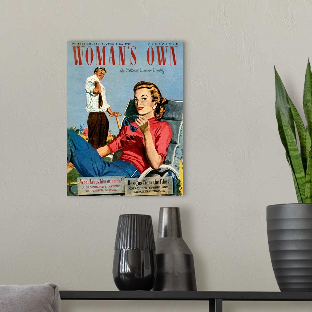 A modern room featuring 1940's UK Woman's Own Magazine Cover