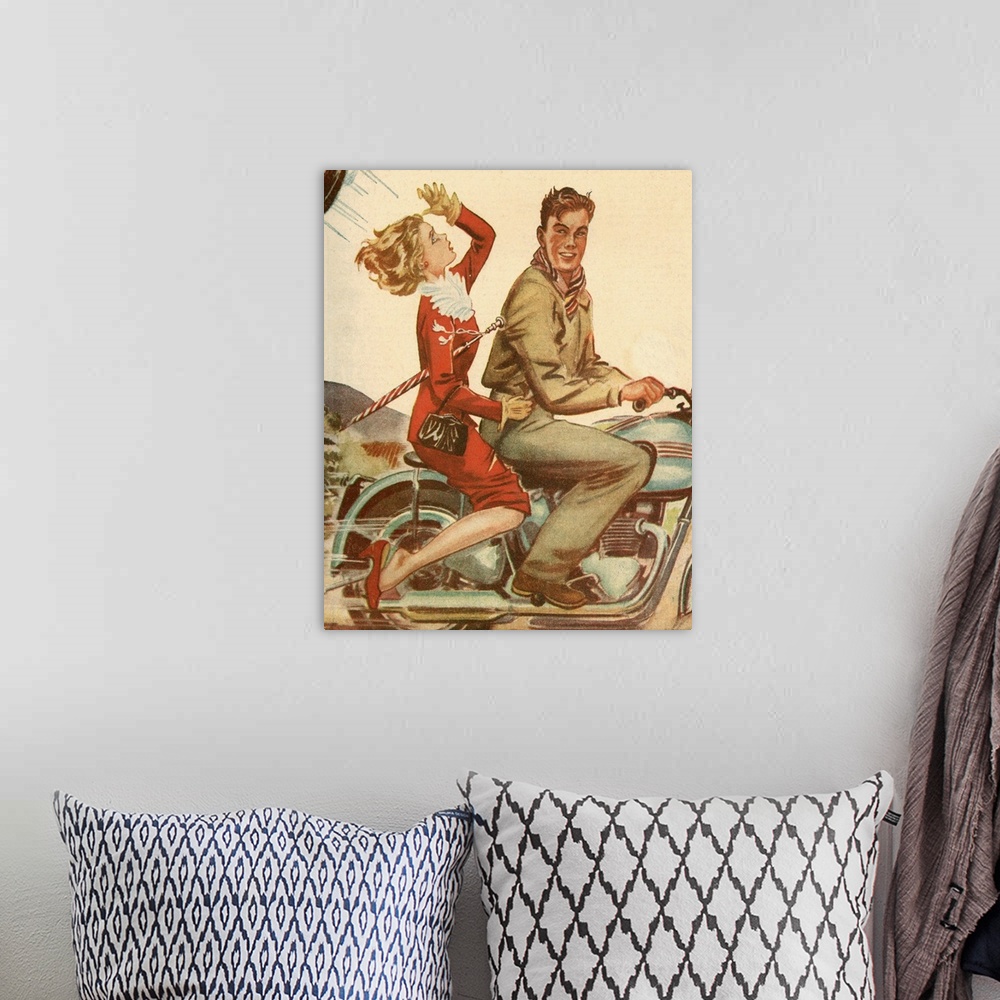 A bohemian room featuring 1950's UK Illustrations Magazine Plate