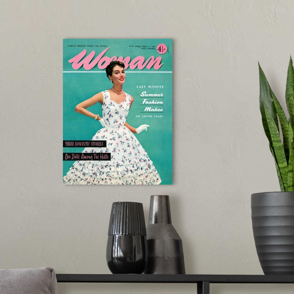 A modern room featuring 1950's UK Woman Magazine Cover