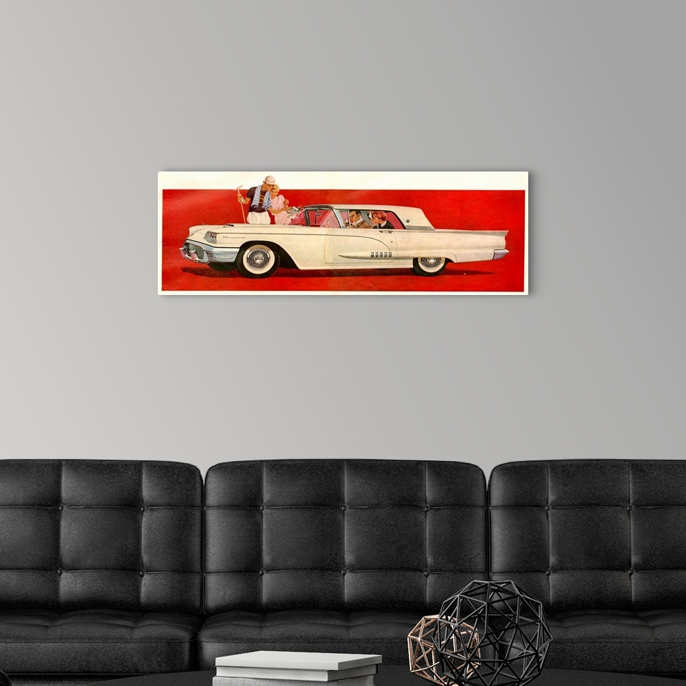 A modern room featuring 1950's USA Ford Magazine Advert (detail)