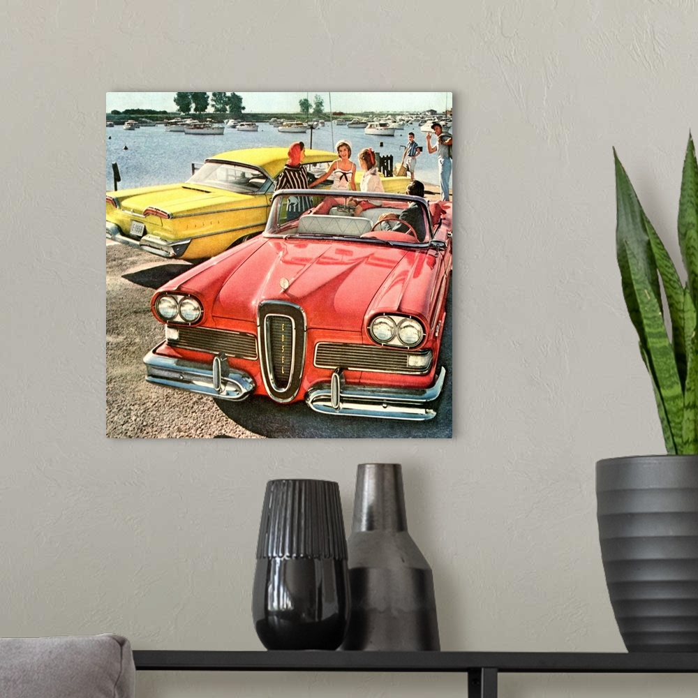 A modern room featuring 1950's USA Ford Magazine Advert (detail)