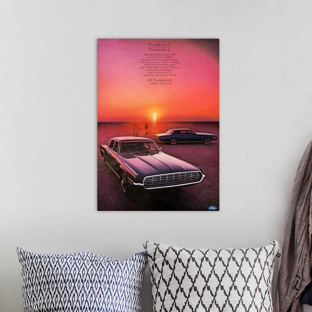 A bohemian room featuring 1960's USA Ford Magazine Advert (detail)